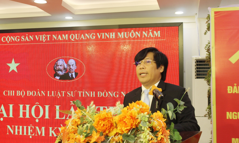 Luật sư Trần Cao Đại Kỳ Quân, Phó Chủ nhiệm báo cáo tại Đại hội.