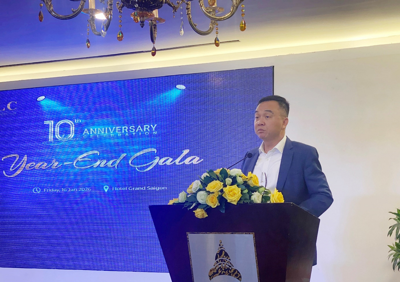 Câu lạc bộ Luật sư Thương mại Quốc tế Việt Nam kỷ niệm 10 năm thành lập 1 Luật sư Trần Tuấn Phong, Chủ nhiệm VBLC phát biểu khai mạc.