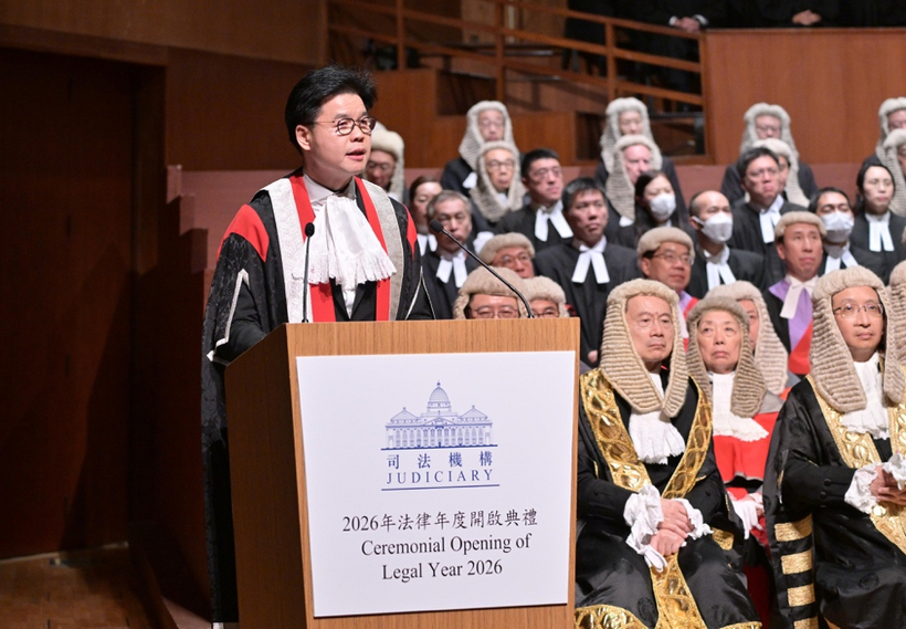 Đoàn Luật sư TP. HCM tham dự Lễ khai mạc Năm Pháp luật Hồng Kông 2026, ký Bản ghi nhớ về hợp tác với Hội Luật sư tư vấn Hồng Kông 4 Chủ tịch Hội Luật sư tư vấn Hồng Kông phát biểu.