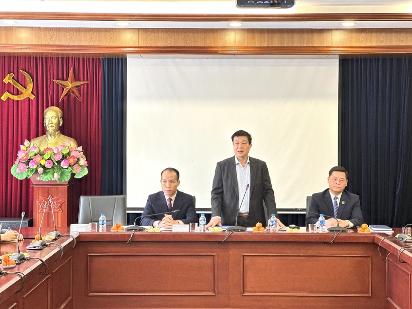 Tiến sĩ, Luật sư Đỗ Ngọc Thịnh, Chủ tịch Liên đoàn Luật sư Việt Nam phát biểu tại Hội nghị.